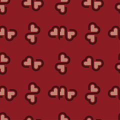 Valentine's Day hearts love pattern (vector)