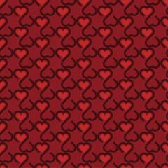 Valentine's Day hearts love pattern (vector)