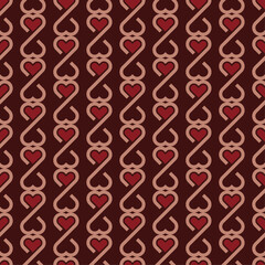 Valentine's Day hearts love pattern (vector)