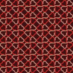 Valentine's Day hearts love pattern (vector)