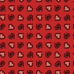 Valentine's Day hearts love pattern (vector)