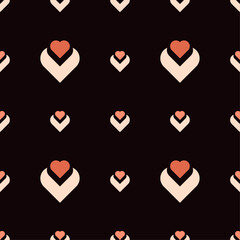 Valentine's Day hearts love pattern (vector)