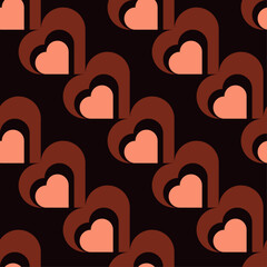 Valentine's Day hearts love pattern (vector)