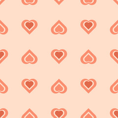 Valentine's Day hearts love pattern (vector)