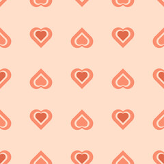 Valentine's Day hearts love pattern (vector)