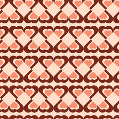 Valentine's Day hearts love pattern (vector)