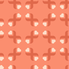 Valentine's Day hearts love pattern (vector)