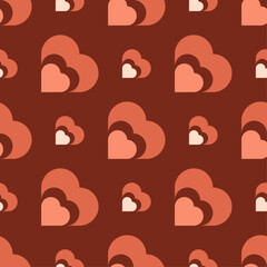 Valentine's Day hearts love pattern (vector)
