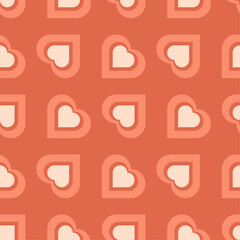Valentine's Day hearts love pattern (vector)