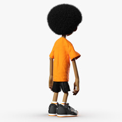 Afro Kid 3D CGI Render