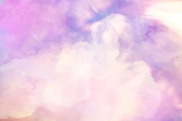 Foto op Canvas watercolor gradient pastel background clouds abstract, wallpaper heaven © kichigin19