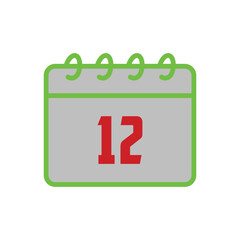 calendar, icon, color, vector, illustration, desing, logo, teplate, flat,style