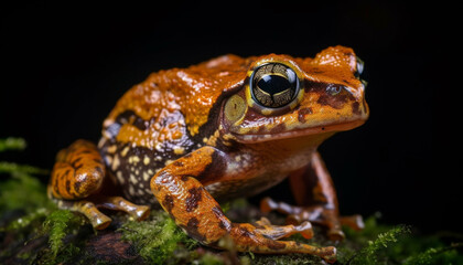 Fototapeta premium Small toad looking at camera in nature generated by AI