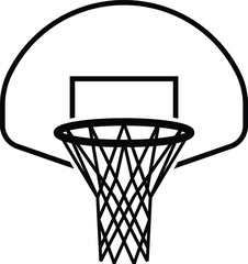 Basketball hoop vector illustration logo.