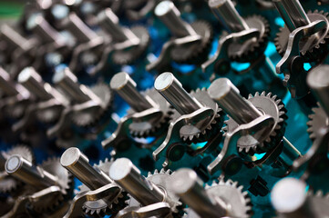 Gear shafts for automobile engine gearbox in production shop