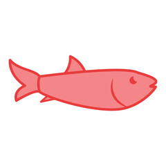 fish, icon, color, vector, illustration, desing, logo, teplate, flat,style