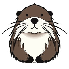 Beaver face head vector
