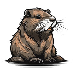 Beaver face head vector
