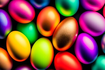 Graphic representation of Multicolor Easter Egg Delight. Generative AI. 