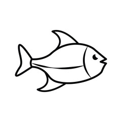 Obraz premium fish, icon, vector, illustration, desing, logo, teplate, flat,style