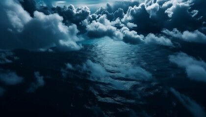 blue sky with clouds background