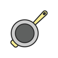 frying pan, icon, color, vector, illustration, desing, logo, teplate, flat,style