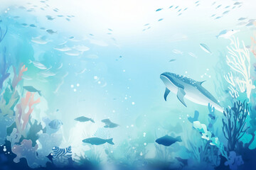 fish swimming in the water background