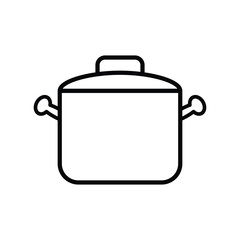 frying pan, icon, line, vector, illustration, desing, logo, teplate, flat,style