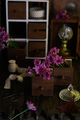 still life flower on the table