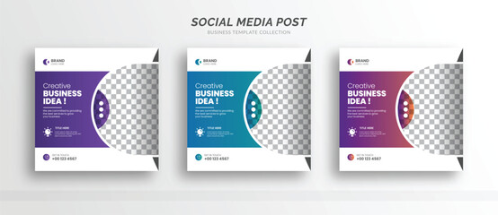 Digital business marketing social media post banner template