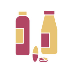 medicine bottle, icon, color, vector, illustration, desing, logo, teplate, flat,style
