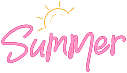 Handwriting summer text decoration element, PNG file no background © Atstock Productions