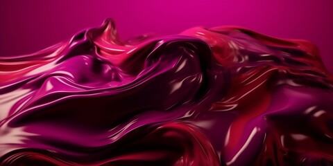 Obraz premium Magenta irregular organic rounded grid shape geometrical background wallpaper banner pattern
