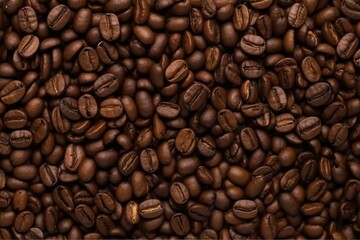 Fototapeta premium Dark coffee bean background. AI-generated images
