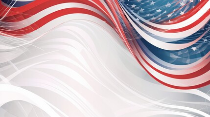 USA 4th of july background, Generative ai