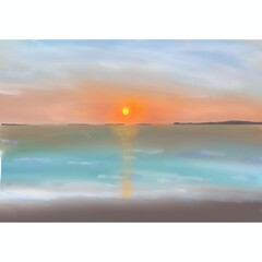 Obraz premium sunset over the sea