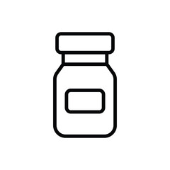 medicine bottle, icon, line, vector, illustration, desing, logo, teplate, flat,style