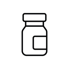 medicine bottle, icon, line, vector, illustration, desing, logo, teplate, flat,style