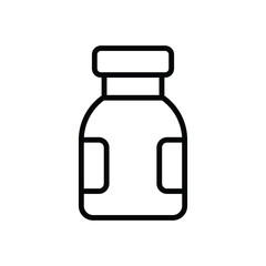 medicine bottle, icon, line, vector, illustration, desing, logo, teplate, flat,style