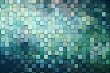 Illustration of an abstract background with blue and green squares. Generative AI