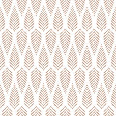 Brown Fern Leaf Seamless Vector Repeat Pattern