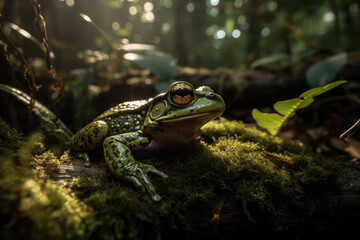 Fototapeta premium frog on the ground