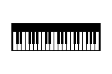 Fototapeta premium Piano keyboard icon on transparent background.