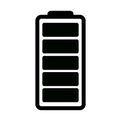 Battery charge icon on transparent background.