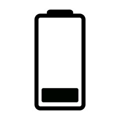 Battery charge icon on transparent background.