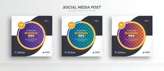 Digital business marketing social media post banner template