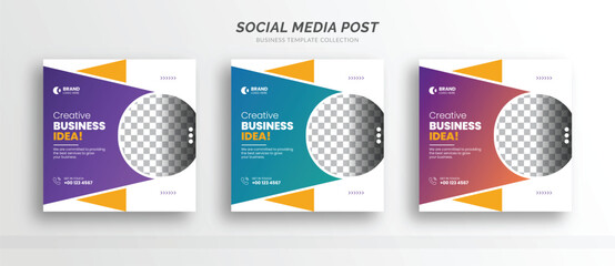 Digital business marketing social media post banner template