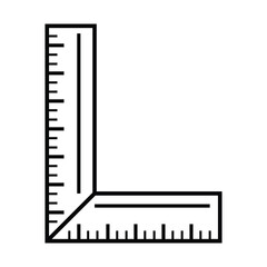 Fototapeta premium ruler, icon, line, vector, illustration, desing, logo, teplate, flat,style