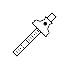 ruler, icon, line, vector, illustration, desing, logo, teplate, flat,style