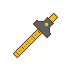 ruler, icon, color, vector, illustration, desing, logo, teplate, flat,style